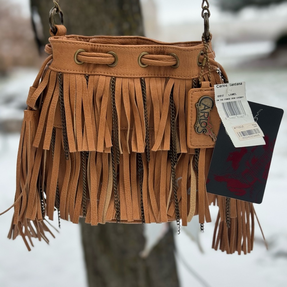 AUTOGRAPHED Carlos Santana drawstring Crossbody bag and collectible keychain